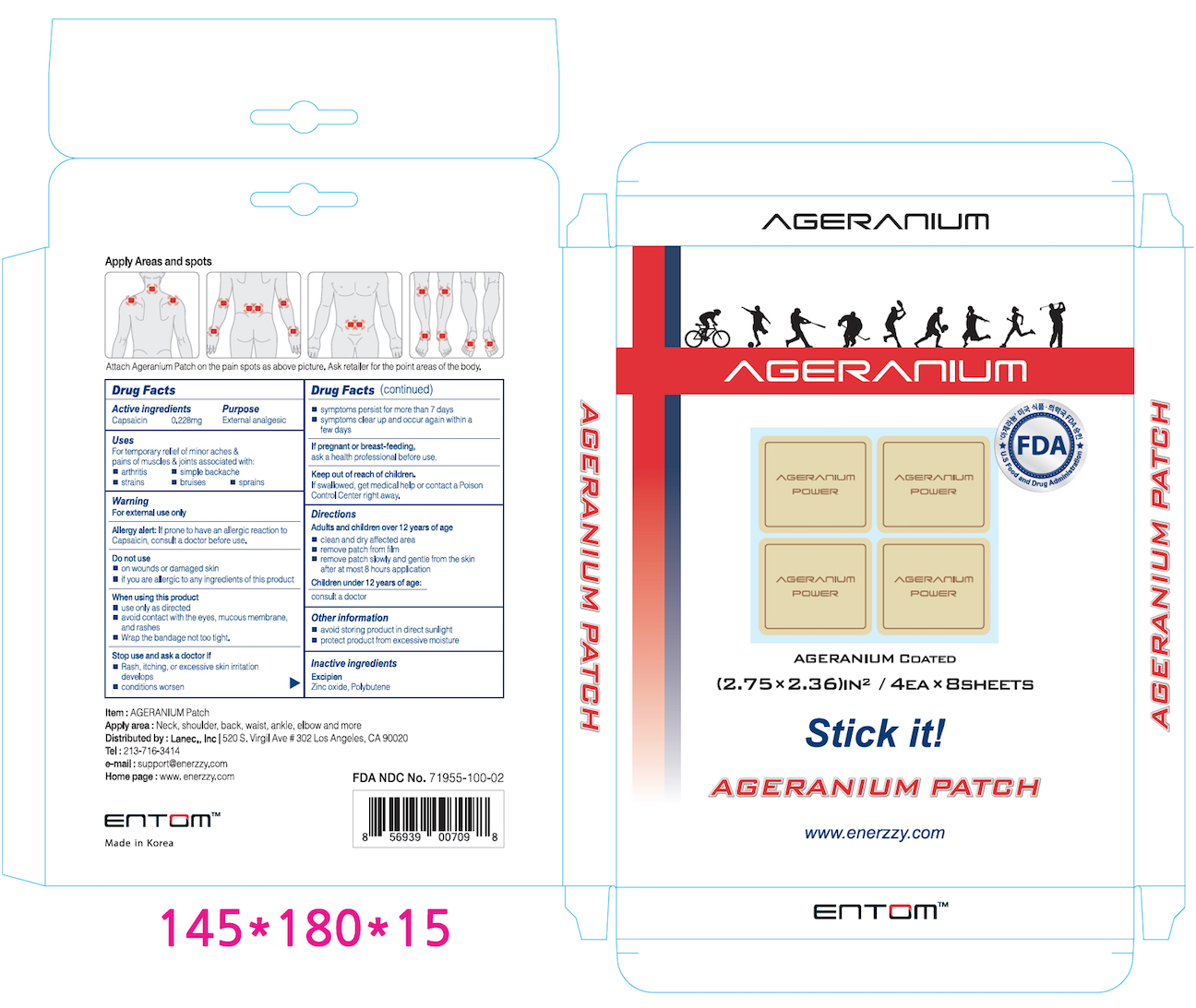 Ageranium Patch Capsaicin